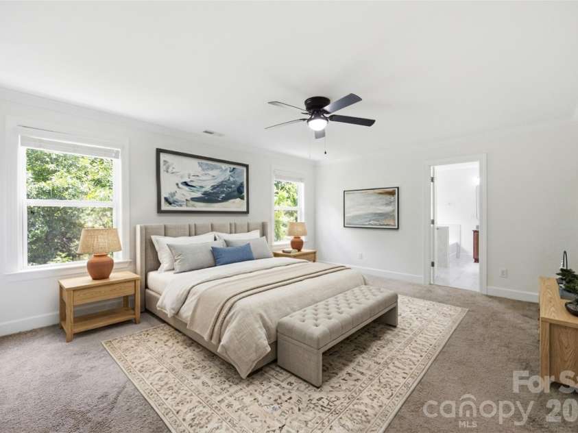 423 Fischer Road, Fort Mill, SC 29715.  MLS# CAR4398304, YatesRealty ID 39339. Spacious primary bedroom