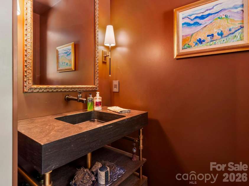 174 Dancing Wind Lane, Marshall, NC 28753.  MLS# CAR4402118, YatesRealty ID 39355. Main level powder room.