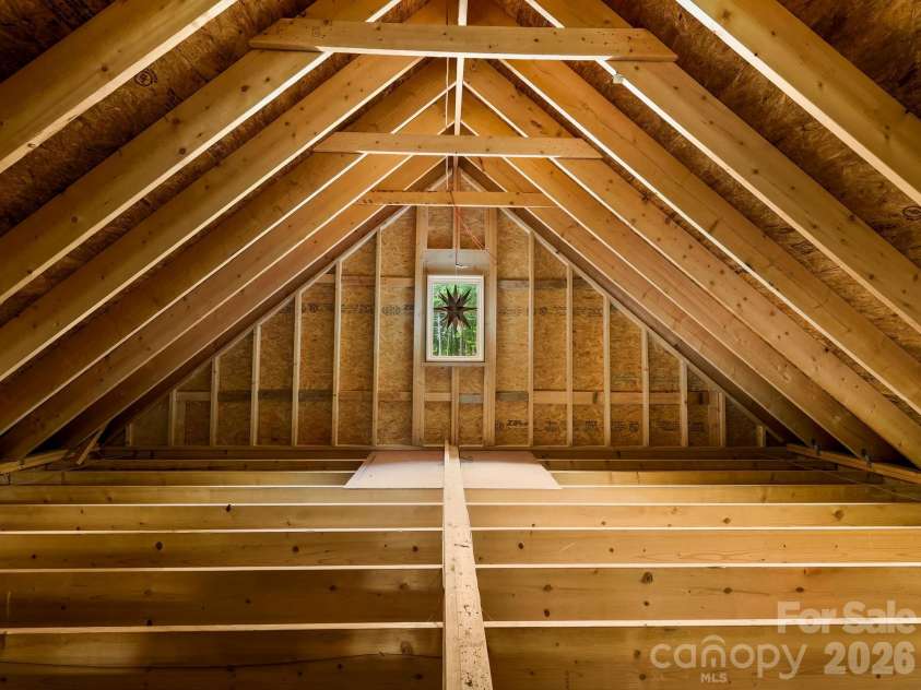 174 Dancing Wind Lane, Marshall, NC 28753.  MLS# CAR4402118, YatesRealty ID 39355. Unfinished storage area over the garage.