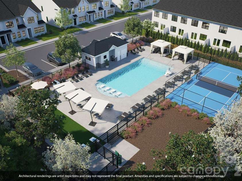 7422 Mashburn Drive, Charlotte, NC 28269.  MLS# CAR4340531, YatesRealty ID 3936. Rendering for Amenity Center. Representative photos only . Color, materials etc. subject to change