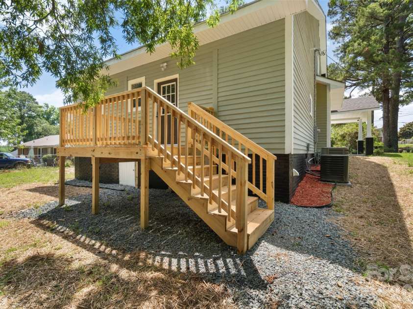 607 Lee Avenue, Wadesboro, NC 28170.  MLS# CAR4405753, YatesRealty ID 39406. Deck in Back