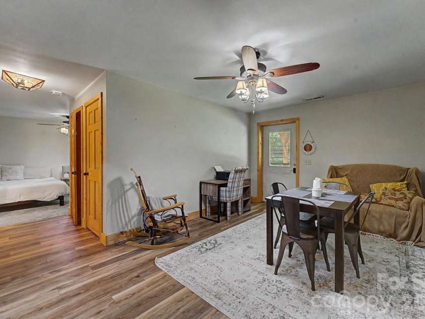 91 Tibi Lane, Waynesville, NC 28785.  MLS# CAR4405996, YatesRealty ID 39433. Downstairs studio apartment