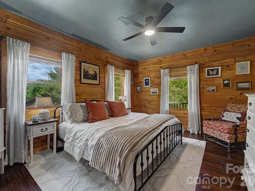 91 Tibi Lane, Waynesville, NC 28785.  MLS# CAR4405996, YatesRealty ID 39433. Primary bedroom