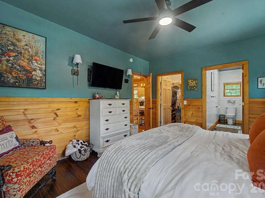 91 Tibi Lane, Waynesville, NC 28785.  MLS# CAR4405996, YatesRealty ID 39433. Primary bedroom