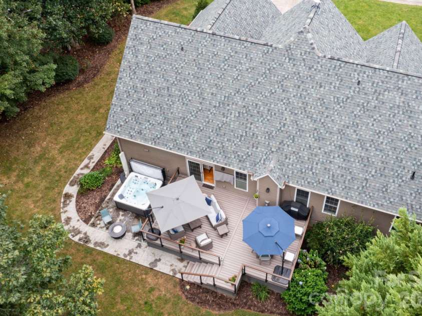 47 Drakes Meadow Lane, Arden, NC 28704.  MLS# CAR4427220, YatesRealty ID 39439. Aerial Image - Back Deck/Patio