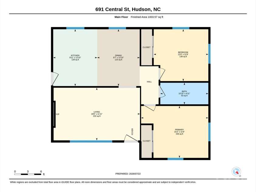 691 Central Street, Hudson, NC 28638.  MLS# CAR4407003, YatesRealty ID 39453. 