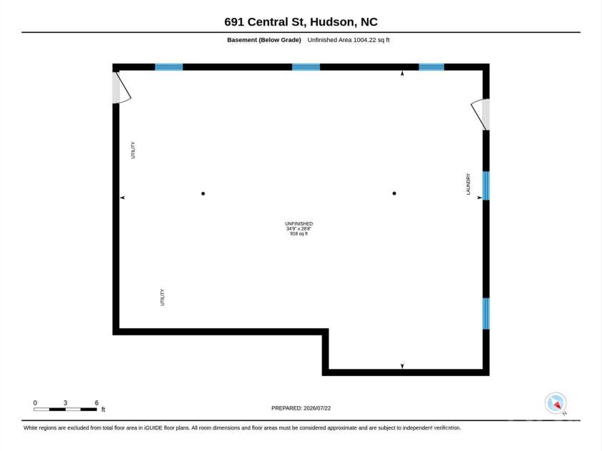 691 Central Street, Hudson, NC 28638.  MLS# CAR4407003, YatesRealty ID 39453. 