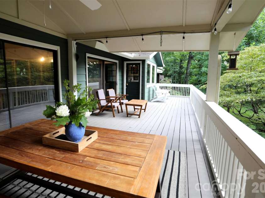 580 Whetstone Gap Road, Lake Toxaway, NC 28747.  MLS# CAR4394791, YatesRealty ID 39458. Spacious back deck