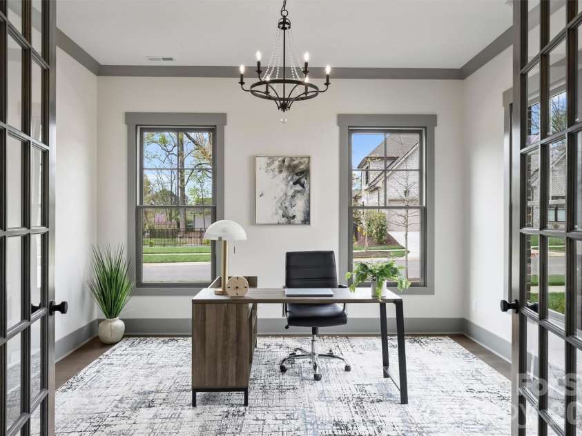8159 Fairview Road, Charlotte, NC 28226.  MLS# CAR4350673, YatesRealty ID 39491. Office with French Doors