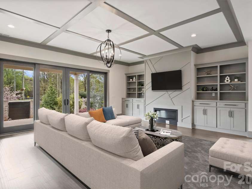 8159 Fairview Road, Charlotte, NC 28226.  MLS# CAR4350673, YatesRealty ID 39491. Virtually Staged Great Room