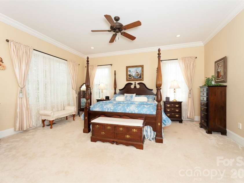 310 James Way, Bermuda Run, NC 27006.  MLS# CAR4406410, YatesRealty ID 39534. Primary Bedroom on the Main Level