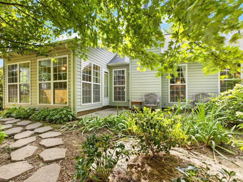 171 Running Briar Road, Fletcher, NC 28732.  MLS# CAR4403856, YatesRealty ID 39536. Back yard looking at sunroom
