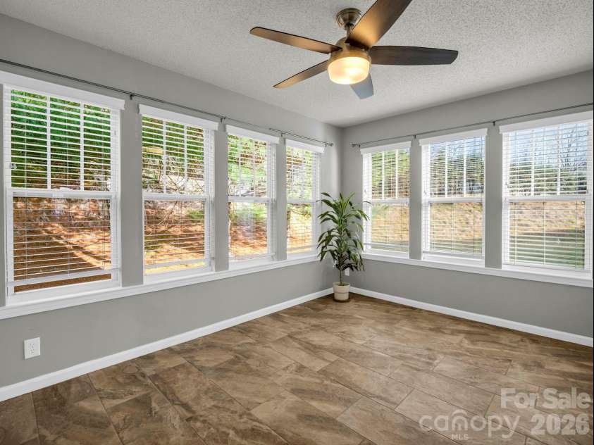 1505 Deermouse Way, Hendersonville, NC 28792.  MLS# CAR4330344, YatesRealty ID 3958. Sunroom