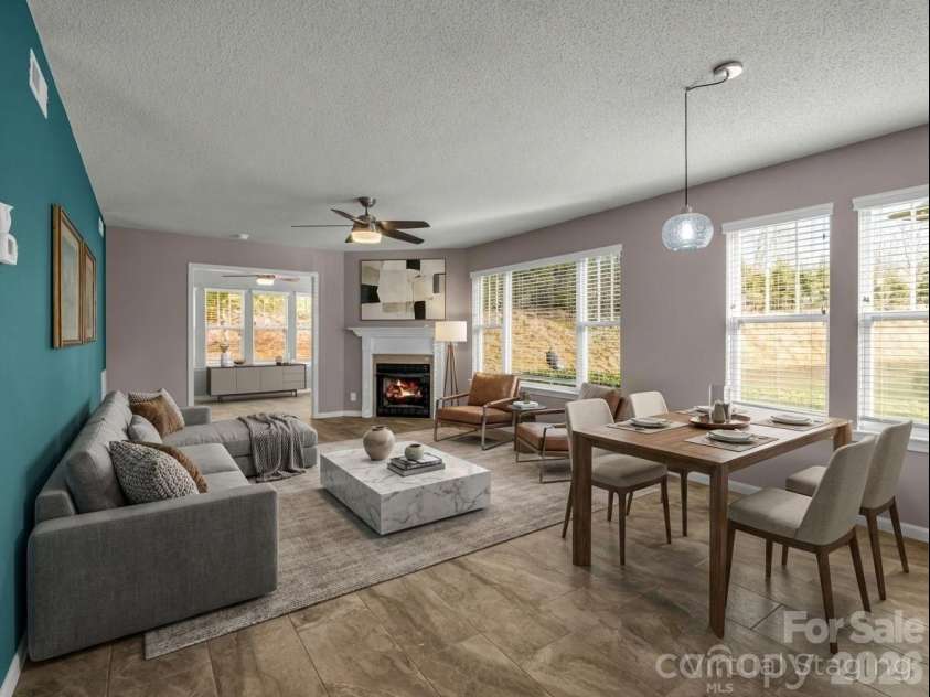 1505 Deermouse Way, Hendersonville, NC 28792.  MLS# CAR4330344, YatesRealty ID 3958. Virtually Staged Living Room