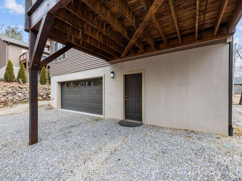 19 Dunsmore Avenue, Black Mountain, NC 28711.  MLS# CAR4337265, YatesRealty ID 3959. Lower rear, with doors to double garage