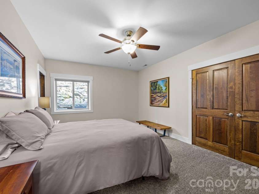 19 Dunsmore Avenue, Black Mountain, NC 28711.  MLS# CAR4337265, YatesRealty ID 3959. Note the solid stained wood doors