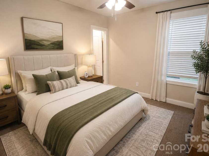921 Pineridge Street, Concord, NC 28025.  MLS# CAR4407279, YatesRealty ID 39645. Virtually staged bedroom