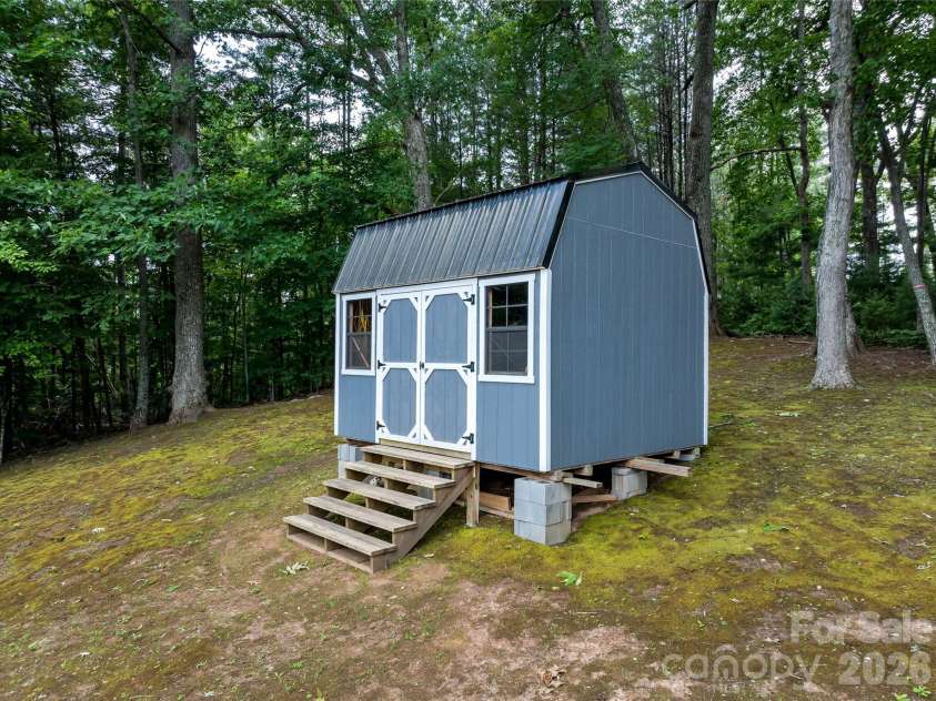 143 Fox Grape Hollow Road, Mars Hill, NC 28754.  MLS# CAR4397871, YatesRealty ID 39652. Shed with storage loft space