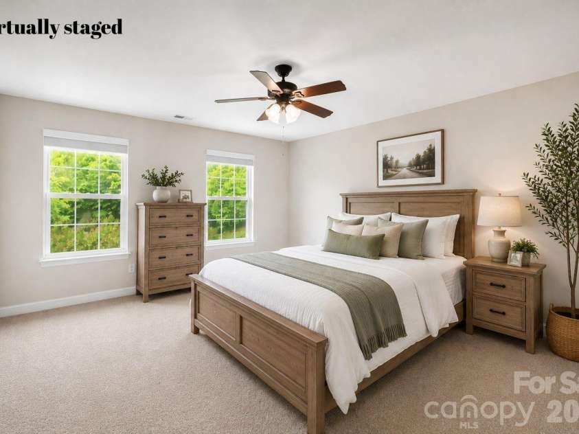 1086 Arrowhead Drive, Concord, NC 28025.  MLS# CAR4397947, YatesRealty ID 39653. Secondary bedroom #1 virtually staged