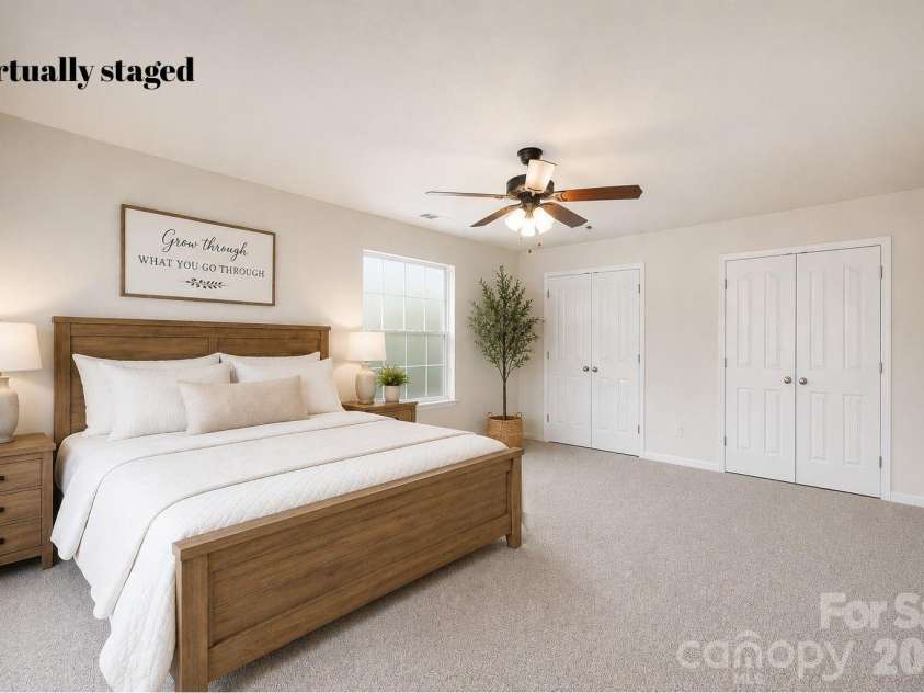 1086 Arrowhead Drive, Concord, NC 28025.  MLS# CAR4397947, YatesRealty ID 39653. Secondary bedroom #3 virtually staged