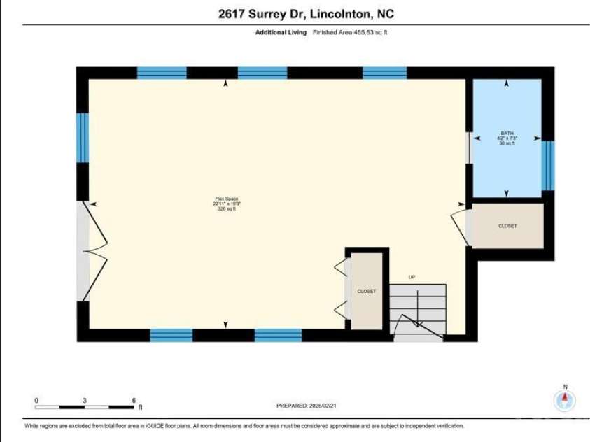 2617 Surrey Drive, Lincolnton, NC 28092.  MLS# CAR4347781, YatesRealty ID 3966. Floorplan 2nd Living/Flex