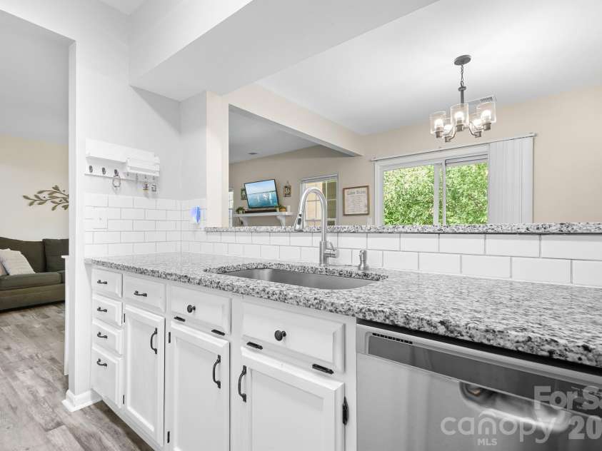 19843 Henderson Road, Cornelius, NC 28031.  MLS# CAR4400549, YatesRealty ID 39667. Looking Out From the Kitchen