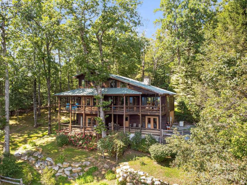 765/764 Osborne Knob Road, Little Switzerland, NC 28752.  MLS# CAR4303194, YatesRealty ID 397. Back of the main home