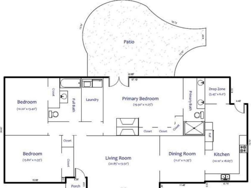 4031 Langhorne Avenue, Charlotte, NC 28205.  MLS# CAR4407418, YatesRealty ID 39736. Floor Plan