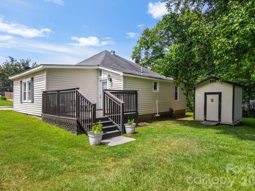 108 Richland Street, Clover, SC 29710.  MLS# CAR4407327, YatesRealty ID 39746. Back deck + shed