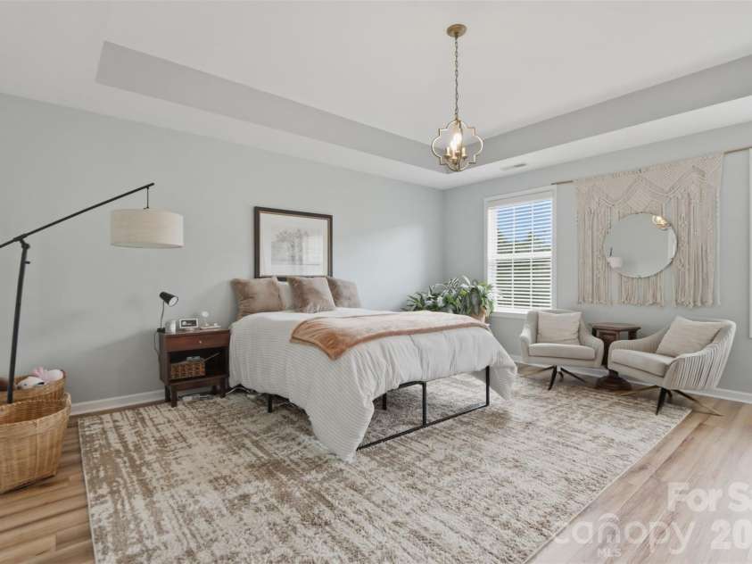 2002 Canopy Drive, Indian Trail, NC 28079.  MLS# CAR4406703, YatesRealty ID 39757. Primary Bedroom with Tray Ceiling