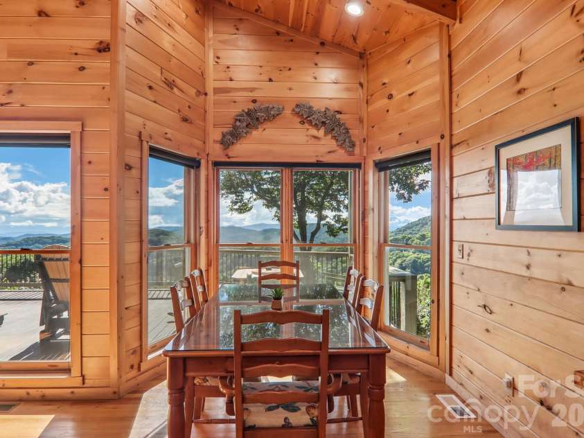 156 Cottage Lane, Mars Hill, NC 28754.  MLS# CAR4406570, YatesRealty ID 39759. Dining area.