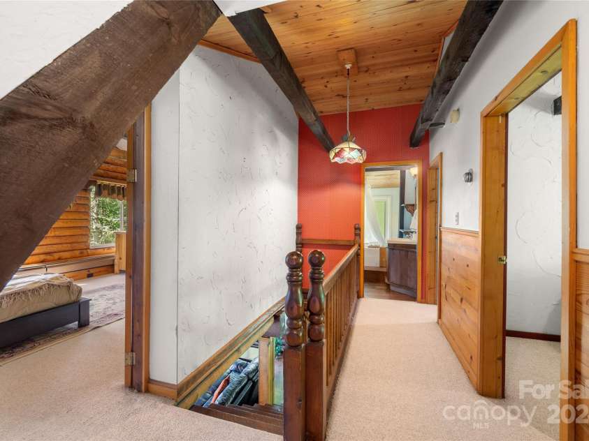 1499 Turkey Creek Road, Clyde, NC 28721.  MLS# CAR4160195, YatesRealty ID 3976. Upstairs Hallway