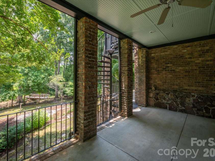 3603 Hennessy Place, Charlotte, NC 28210.  MLS# CAR4406603, YatesRealty ID 39762. Covered walkout terrace
