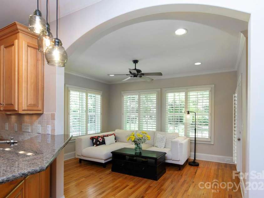 4709 Trey View Court, Mint Hill, NC 28227.  MLS# CAR4173427, YatesRealty ID 3978. Arched opening adds even more openness to sunroom