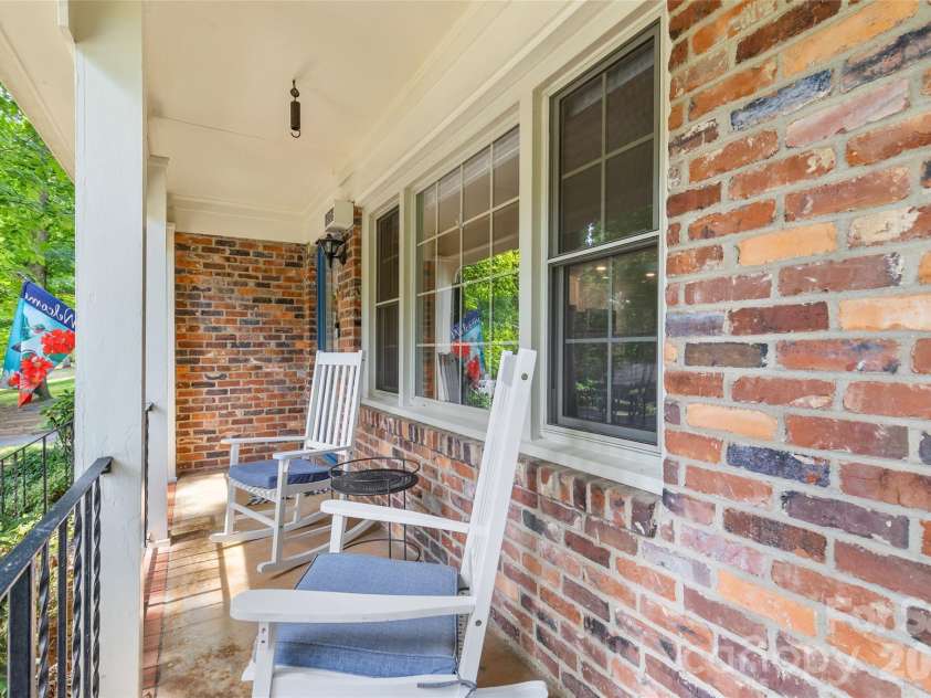 6326 Rosecrest Drive, Charlotte, NC 28210.  MLS# CAR4405630, YatesRealty ID 39794. Rocking Chair Front Porch