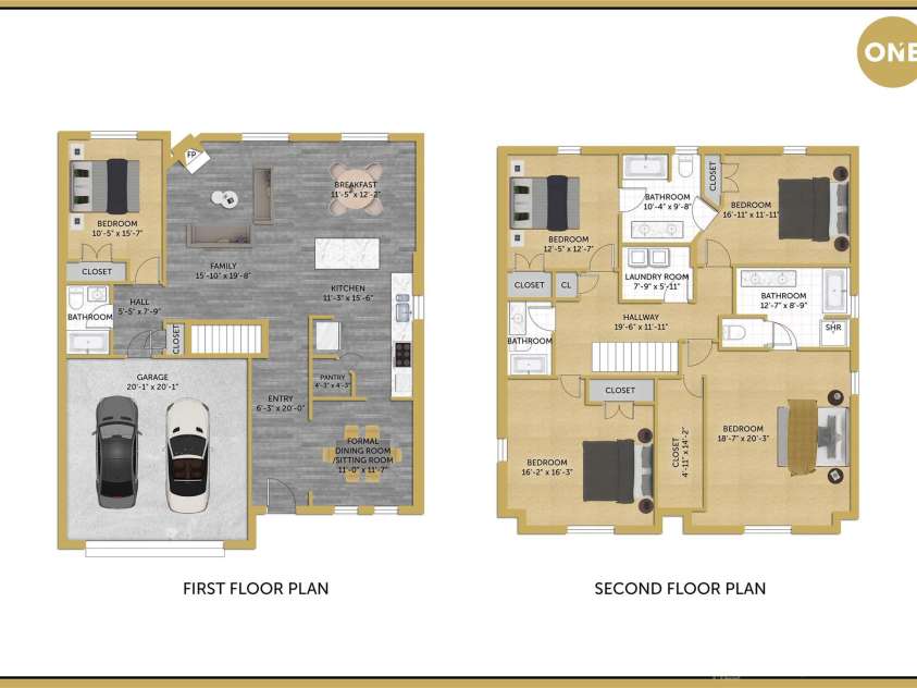 4849 Tacoma Drive, Fort Mill, SC 29707.  MLS# CAR4404585, YatesRealty ID 39813. Overview floor plan that showcases a functional open layout featuring 4 bedrooms upstairs and a guest suite downstairs.