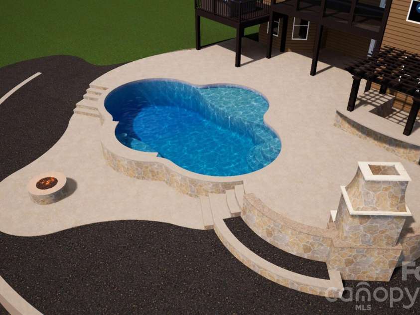 4412 Lake Forest Road, Denver, NC 28037.  MLS# CAR4404304, YatesRealty ID 39820. Conceptualize Pool rendering