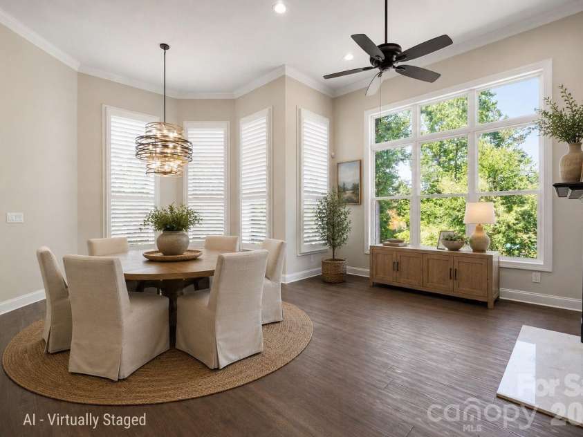 4412 Lake Forest Road, Denver, NC 28037.  MLS# CAR4404304, YatesRealty ID 39820. Informal Dining with Keeping Room - virtually staged