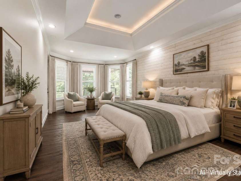 4412 Lake Forest Road, Denver, NC 28037.  MLS# CAR4404304, YatesRealty ID 39820. Primary Bedroom with Seating Area - virtually staged