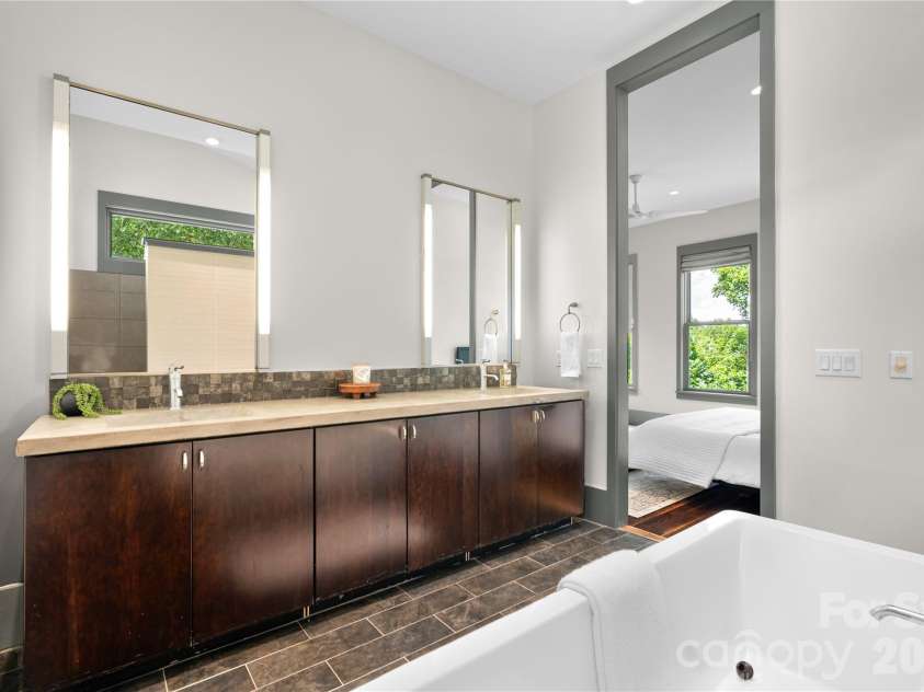 31 Grey River Run, Woodfin, NC 28804.  MLS# CAR4403960, YatesRealty ID 39822. Primary suite bathroom