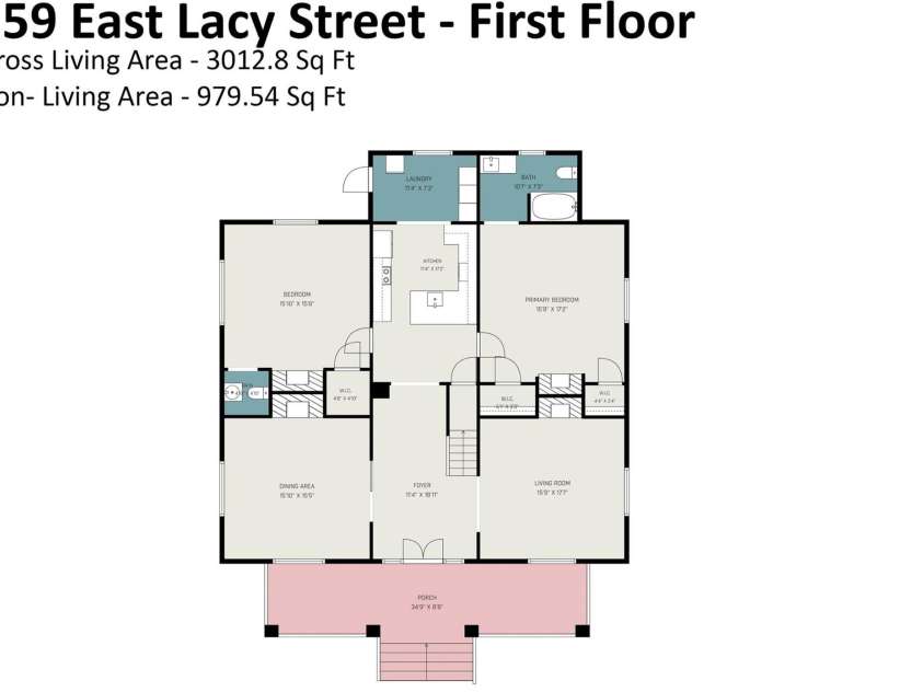 159 Lacy Street, Chester, SC 29706.  MLS# CAR4401942, YatesRealty ID 39836. Floor Plan