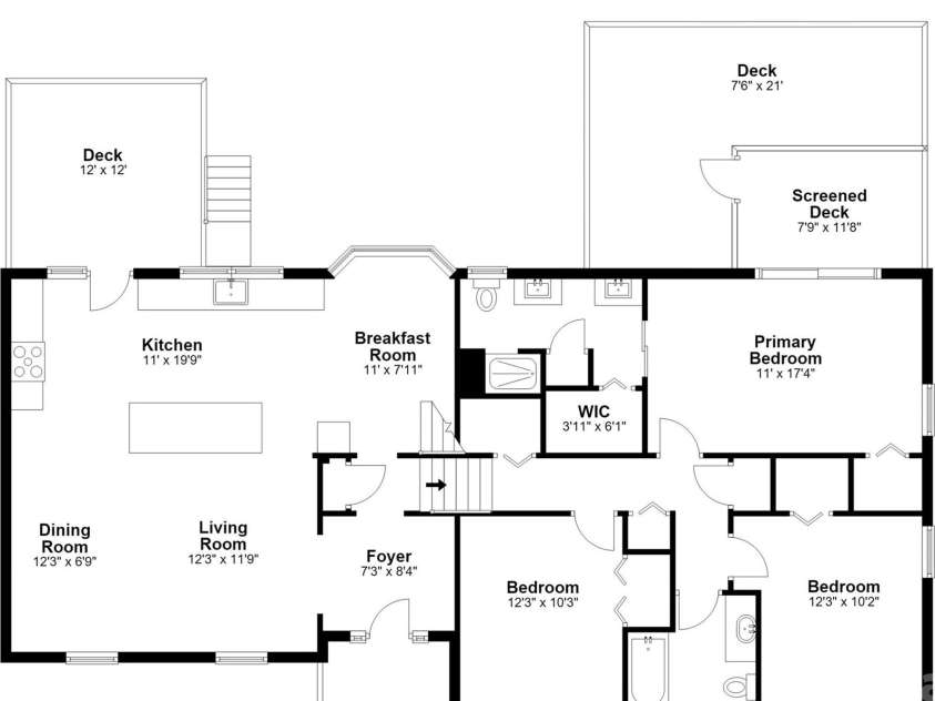 175 Woodstream Circle, Mooresville, NC 28117.  MLS# CAR4400263, YatesRealty ID 39843. Main Level
