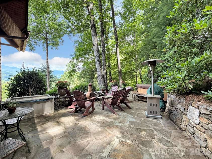 12 Signal Ridge, Sylva, NC 28779.  MLS# CAR4399435, YatesRealty ID 39863. Side Patio to Enjoy the VIEWS