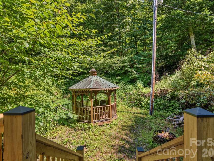 1482 Howard Moore Road, Hot Springs, NC 28743.  MLS# CAR4401313, YatesRealty ID 39864. Gazebo Creekside