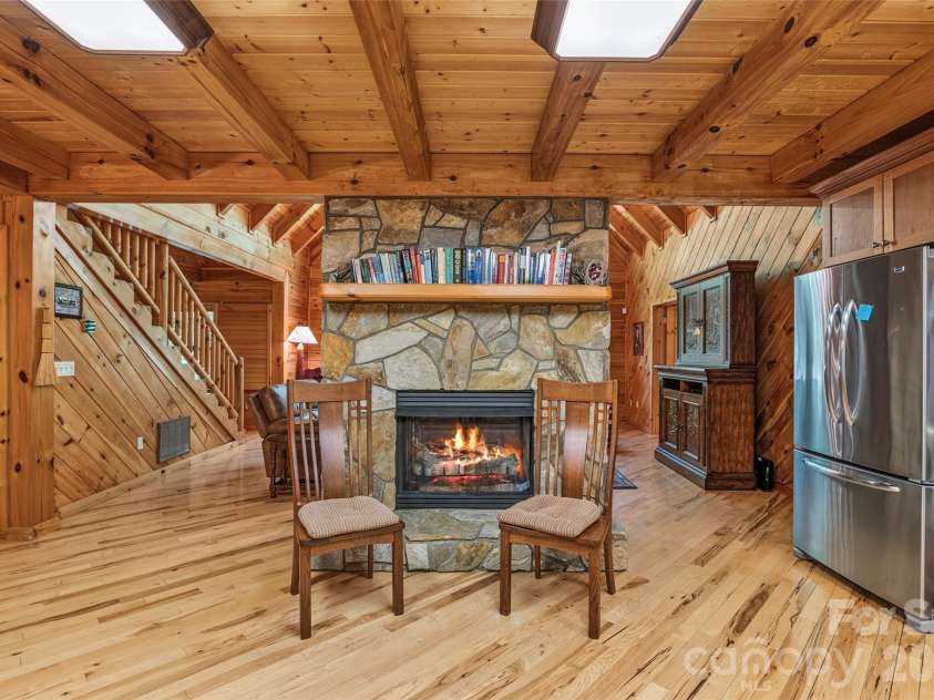 1482 Howard Moore Road, Hot Springs, NC 28743.  MLS# CAR4401313, YatesRealty ID 39864. Kitchen fireplace