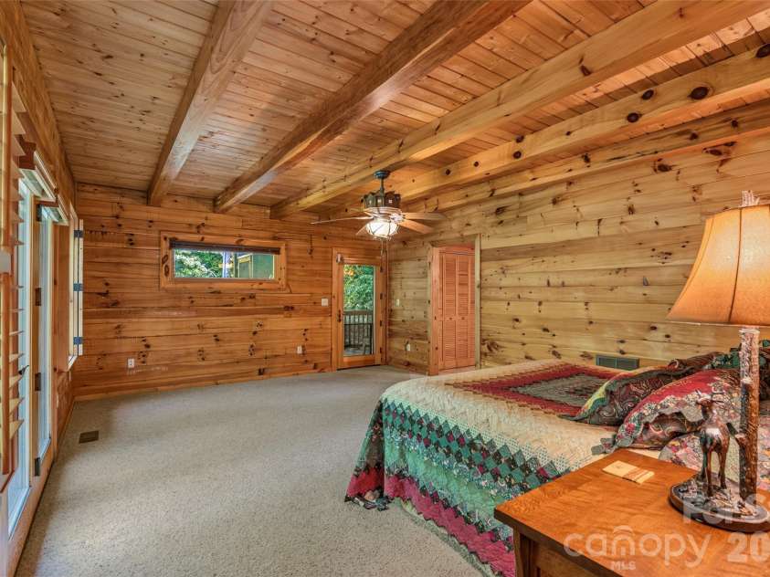 1482 Howard Moore Road, Hot Springs, NC 28743.  MLS# CAR4401313, YatesRealty ID 39864. Large Master Bedroom.