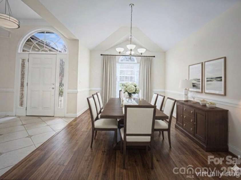 7039 Sedgebrook Drive, Stanley, NC 28164.  MLS# CAR4332906, YatesRealty ID 3987. Virtually staged dining room