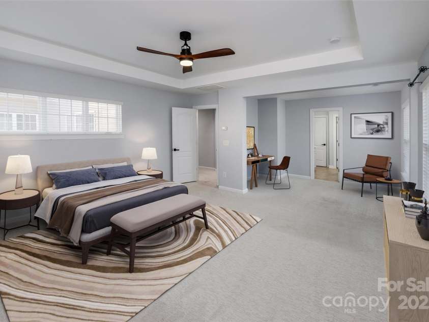 5726 Cactus Valley Road, Charlotte, NC 28277.  MLS# CAR4216456, YatesRealty ID 3996. Virtually staged Primary Bedroom