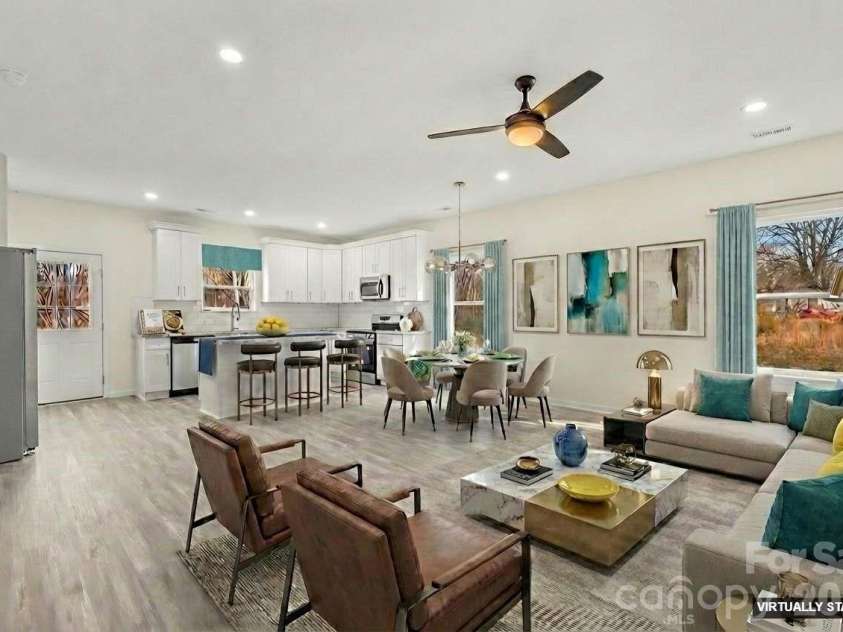 115 Railroad Avenue, East Spencer, NC 28039.  MLS# CAR4394930, YatesRealty ID 39961. Virtually Staged open concept