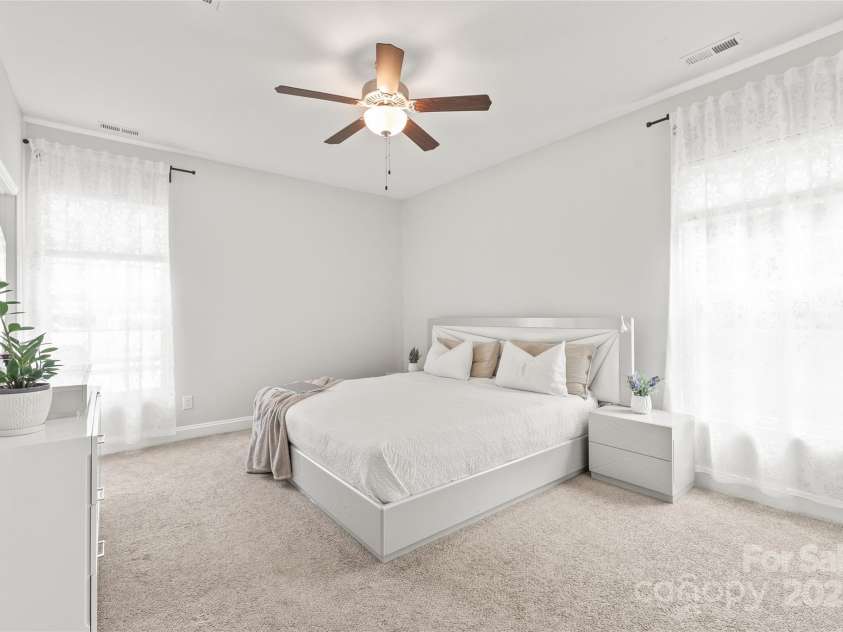 5203 Lawyers Road, Wingate, NC 28174.  MLS# CAR4281064, YatesRealty ID 39962. Master bedroom with walk in closet